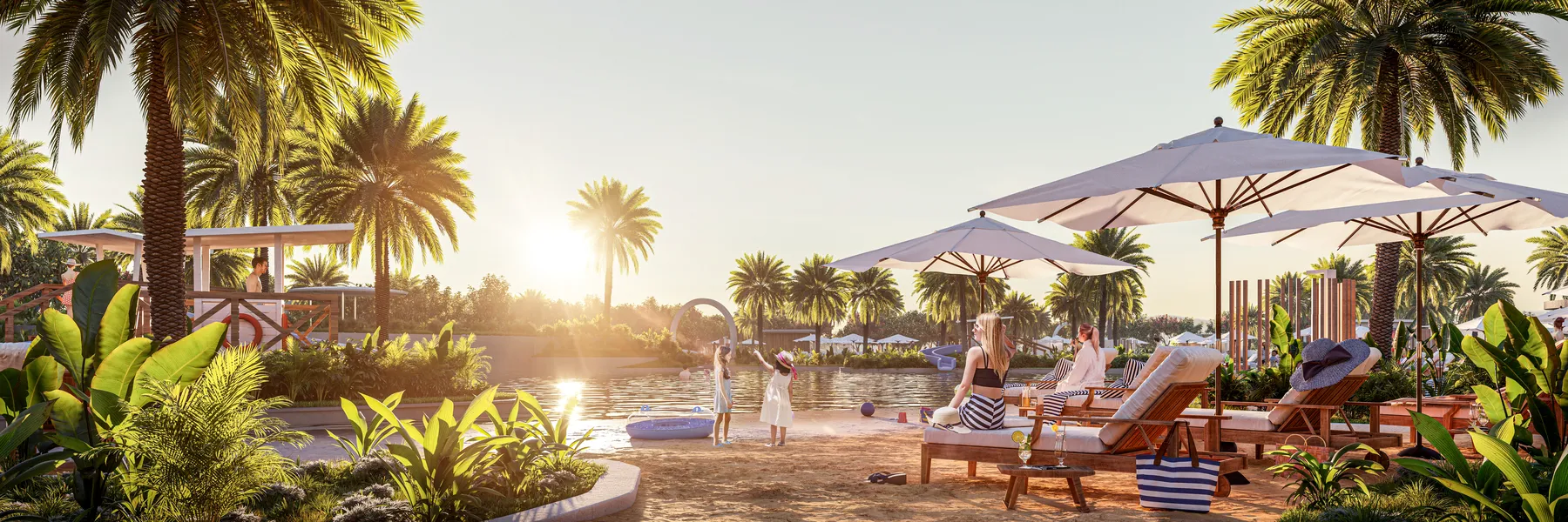 Sunset leisure area within the community